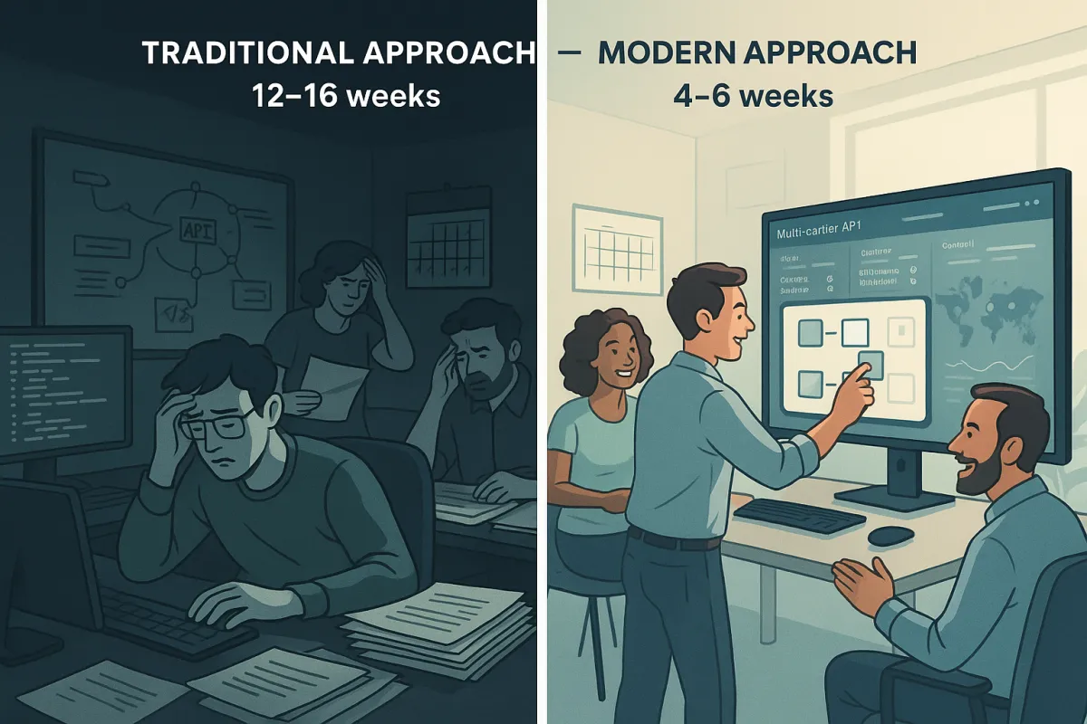 Cut Carrier API Integration Time by 60%: The Complete Guide for European Manufacturers and Wholesalers in 2025