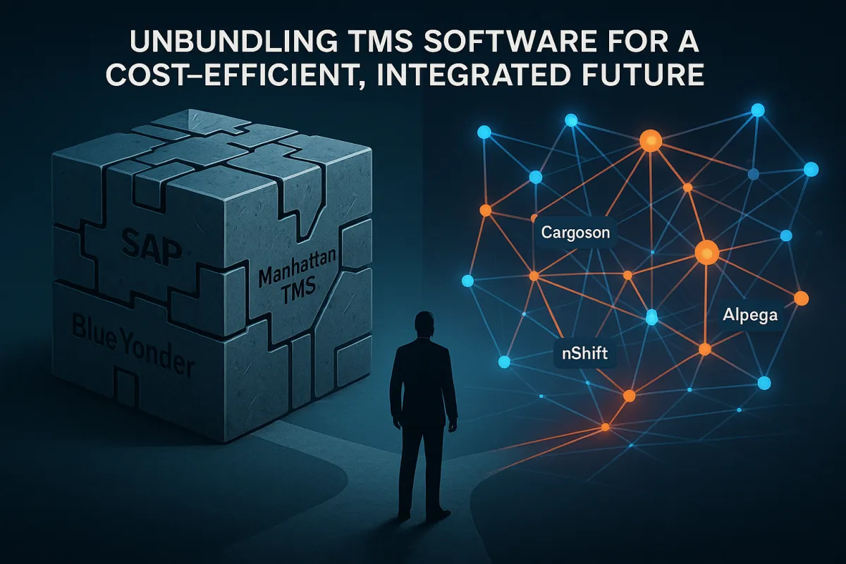 TMS Software Unbundling Revolution 2026: How European Shippers Can Build Best-of-Breed Logistics Ecosystems and Cut Integration Costs by 40% Through Strategic API Architecture
