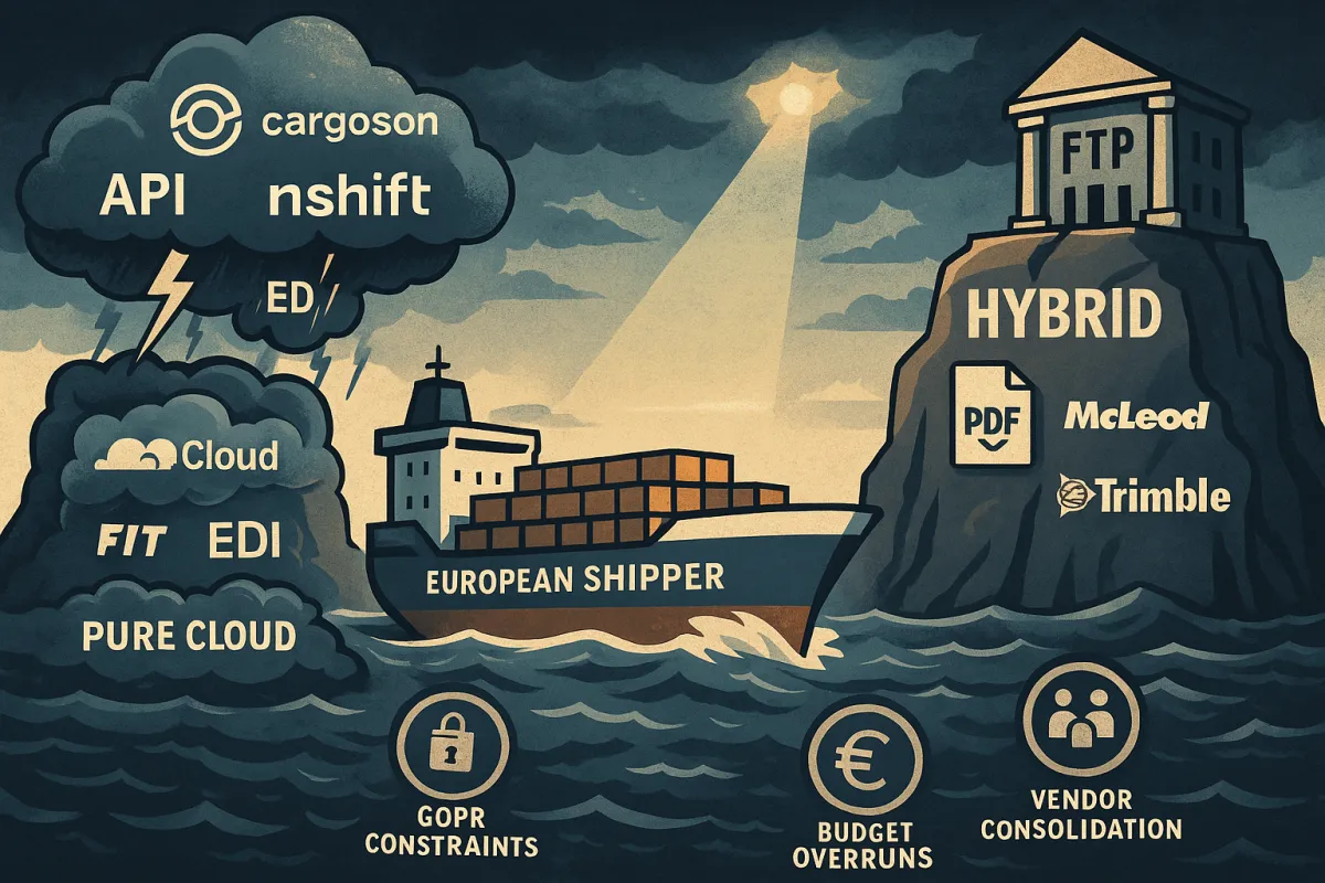 Hybrid vs Pure Cloud TMS Architecture: The European Shipper's 2026 Migration Decision Framework for Balancing Regulatory Compliance, Vendor Consolidation, and Operational Continuity Without Joining the 76% Failure Rate